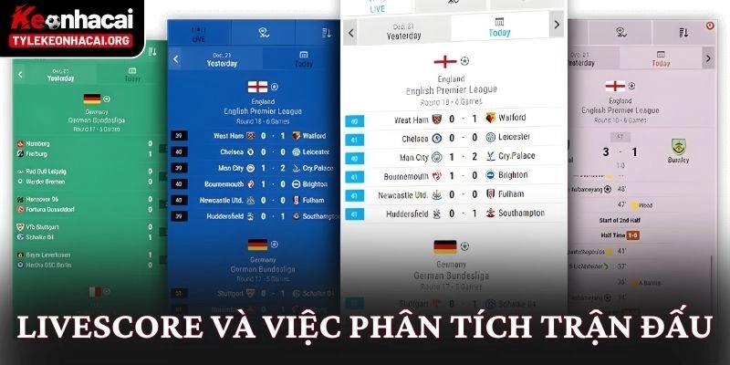 Livescore và việc phân tích trận đấu